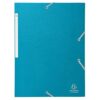 Exacompta TEKSTO 55650E Portfolio Folder for DIN A4 with 2 Elastic Bands. Made of Dyed, Grooved Cardboard with Textile Effect, Water-Repellent thanks to Vegetable Oil Coating, 1 Piece, Random Colour