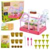 EXBEPE Kids Plant Growing Kit Greenhouse Growing Set Terrarium Kit Kids Science Educational DIY Plant Gardening Toy, Living Greenhouse with Solar Panel, Indoor Gardening Kit