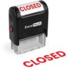 ExcelMark Closed - Self-Inking Rubber Office Stamp - Red Ink