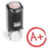 ExcelMark Grade A Plus - Self-Inking Round Teacher Stamp - Red Ink
