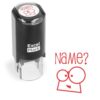 ExcelMark Name? - Self-Inking Round Teacher Stamp - Red Ink