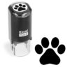 ExcelMark Paw Print Self Inking Rubber Stamp in Black Ink - Perfect for Stamping Crafting Scrapbooking