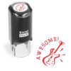 ExcelMark Round Teacher Stamp - Awesome! - RED Ink