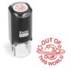 ExcelMark Round Teacher Stamp - Out of This World - RED Ink
