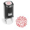 ExcelMark Round Teacher Stamp - Super - RED Ink