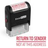 ExcelMark Self-Inking Rubber Stamp - Return to Sender Not at This Address - Red Ink (Small)