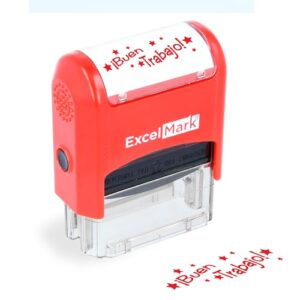 ExcelMark Self-Inking Rubber Teacher Grading Stamp - BUEN Trabajo