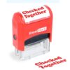 ExcelMark Self-Inking Rubber Teacher Grading Stamp - Checked Together