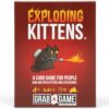 Exploding Kittens Grab & Game - Hilarious & Compact Card Game for Family and Travel - Party Fun for Ages 7 and Up - 2-4 Players - 15 Minutes of Play