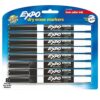 EXPO Dry Erase Marker, Fine Tip, Black Ink, 8/Pack