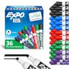 EXPO Dry Erase Markers, Low Odor Ink, Assorted Colors, Chisel Tip, 36 Count