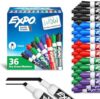 EXPO Dry Erase Markers,Low Odor Ink,Assorted Colors,Chisel Tip,36 Count (Pack of 6)
