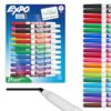 EXPO Dry Erase Markers, Low Odor Ink, Assorted Colors, Fine Tip, 21 Count - Whiteboard, Essential Supplies for Office, School, Classroom, Teachers (Pack of 12)