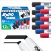 EXPO Dry Erase Markers, Low Odor Ink, Assorted, XL Tip, 12 Count