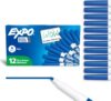 EXPO Dry Erase Markers, Low Odor Ink, Blue, Fine Tip, 12 Count - Whiteboard, Calendar, Organization, Essential Supplies for Office, School, Classroom, Teachers (Pack of 12)