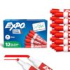 EXPO Dry Erase Markers, Low Odor Ink, Red, Chisel Tip, (Pack of 144)