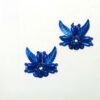 Expo International Pearl Leaf Sequin Patch Pack of 2 Appliques, Royal Blue