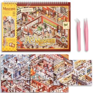 Extra-Large DIY 3D Sticker Scene Book for Adults Kids 5 Sets (Pavilion)