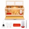 Extra Large Drawers Wooden Brooder Box for Chicks,Chicken Brooder Box,Equipped with an intelligent temperature control system,Includes Cleaning Tools,31.5 X 15.75 X 18.1 inches,Fits Other Small Pets