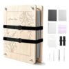 Extra Large Flower Press Kit– 15" x 11" Pressing Tool Set with Double Fastening System (Screw Knobs + Straps) and 6 Drying Boards for Making Dried Flower/Plant,Gift for Arts and Crafts Lovers