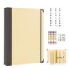 Extra Large Important Document Organizer Binder with Labels and Pockets, 2" Spine Expanding File Folder for Birth Certificates, Passports & Wills, High-Capacity Family Emergency Binder, Yellow