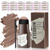 Eyebrow Stamp Stencil Kit - 24PCS Eyebrow Stencils for Perfect Brow, Eyebrow Stamp Long-lasting Waterproof & Smudge-Proof, Eyebrow Kit with Eyebrow Brush for Thin & Thick Brow (Medium Brown)
