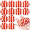 EYxsaxenk Carnival Bean Bags for Tossing - 12Pcs Circus Ball-shaped Red White Bean Bag Outside Toss Game Nylon Bean Bag Indoor Outdoor Tossing Toy for Kids Fall Thanksgiving Party Throwing Game Supply