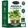 EZ-GRO Arugula Seed Pod Kit (12-Pod) | Pre-Seeded Hydroponics Seeds Pods with Oasis® Sponges for All Hydroponics Growing System | No Assembly Required | 35+ Seeds Pod Collections