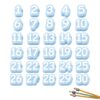 Faanerianni 30/50 Pcs Numbered Pencil Toppers for Classroom Organization, Reusable 2 Pencil Caps for Teachers Students Back to School (Light blue,Number: 1-30)