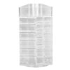 Fabater Lipstick Organizer, 360 Degree Rotating Acrylic Lipstick Holder, Lip Gloss Organizer with 53 Slots Large Capacity Transparent Design for Makeup Vanity Storage Display