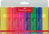 Faber-Castell Fluorescent Highlighters, 8 Neon Colors
