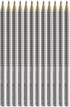 Faber-Castell Grip 2001 117697 Pencils, Barrel Colour: Silver, Black (Hardness: HB, 12)