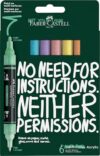 Faber-Castell Multimark Acrylic Dual Marker, Set of 6 Pastel Colours, Art Set Supplies, Water-Based Acrylic Marker Pen, Double Ended, Bold & Fine Tip, Art Markers, Colouring Pens, Highlighters
