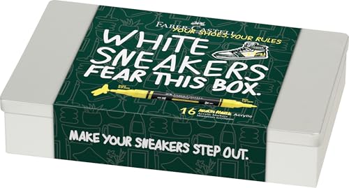 Faber-Castell Multimark Acrylic Dual Tip Markers, Kicks Colors | 16 Water-Based Acrylic Paint Markers | Double Ended Bold & Fine Point Paint Pens for Wood, Glass, DIY Crafts, Drawing & Art Supplies