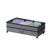 Fabric Under Bed Storage Bin with Rolling Wheels, Clear Zipper Lid, Single Unit