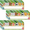 Faccito 40 Pcs Classroom Name Plate Bulk Traditional Manuscript Name Tag Flat Left or Right Alphabet with Adhesive Dots for School Classroom Student Desks Teaching(Animal Style)