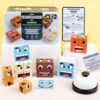 Face Changing Magic Cube Game, Wooden Expression Puzzle Block Games, Fine Motor Skills Board Games for Kids & Adults with Bell
