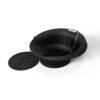 Face Ice Bath Bowl with Thermometer, Silicone, Breathing Snorkel, Ice Separation System, Reusable, for Cold Therapy and Daily Skincare (black)