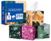 Facial Tissues 2 Ply Cube Boxes 4 Pack, Soft Tissue Paper 256 Total Sheets, Compact Tissue Boxes for Home, Office and Travel Use, White Disposable Tissues