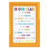 FaCraft Laminated Classroom Rules Poster - 16.5" x 12" Motivational Classroom Decorations for Elementary Middle School, Inspirational Growth Mindset Decor, Back to School Supplies Teacher Must Haves
