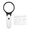 Fafeicy 3X 45x Magnifying Glass with 3 LED Lights for Reading Seniors Kids Jeweler, Handheld Magnifier Dual Lens, 3X 45x Magnifier with 3 LED Lights for Reading Seniors Kids Jeweler, (Black & White)