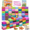 FAGNBED Air Dry Clay 76 Colors, Modeling Magic Clay Gift for Kids
