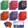 Faith Scripture File Folders Letter Size, 8.5 x 11 Inches, Two Pocket Religious Decorative File Folders with Inspirational Sayings for Homework School Office Bulk, Letter Size (48, 6 Designs Mix)