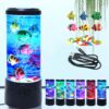 Fake Fish Tank Night Light, 6 Artificial Fish Aquarium Lamp Bubble Effect
