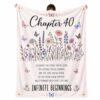 Fakindiy 40th Birthday Blanket 50×60in Chapter 40 New Beginning Throw Gift