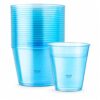 FALAH Disposable Plastic Cups, Blue, 8.79 fl oz, 24 Count – Lightweight Party Cups for Cold Beverages, Events, Gatherings, Home & Office Use
