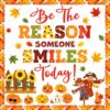 Fall Bulletin Board Decorations, Smiley Autumn Classroom Decor Supplies Set