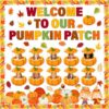 Fall Bulletin Board Decorations, Welcome to Our Pumpkin Patch Bulletin Board, Fall Classroom Decorations Pumpkin Patch Paper Cutouts, Fall Bulletin Board for School Classroom Office Wall Chalkboard