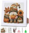 Fall Cross Stitch Kits, Cross Stitch Kits for Adults Beginner with Framed