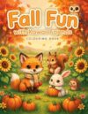 Fall Fun with Kawaii Friends: A Kids Coloring Book of Cute Autumn Animals, Pumpkins & Cozy Fall Days